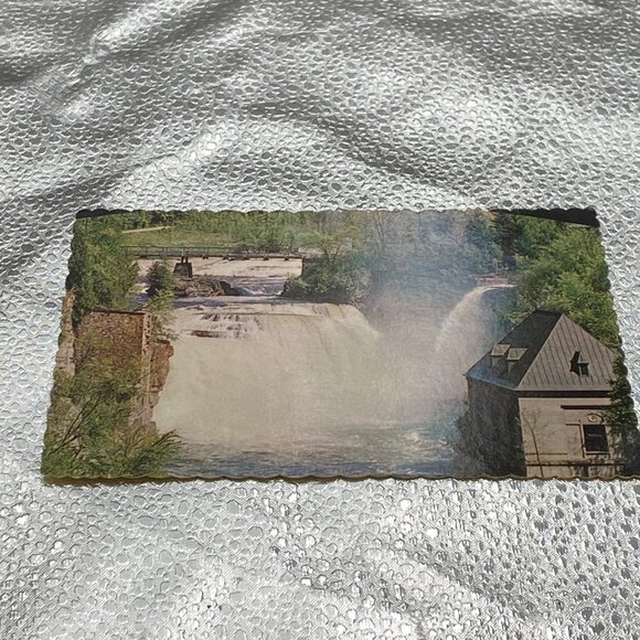 Vintage Ausable Chasm & Rainbow Falls NY End of Boat Ride Set of 2 Oversize 6x4 - Picture 3 of 8